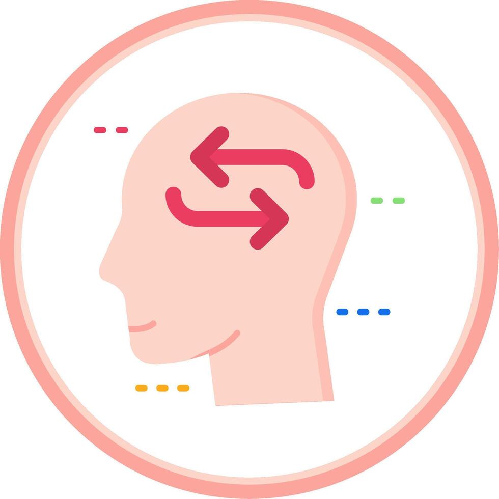 Change Flat Circle Uni Icon vector