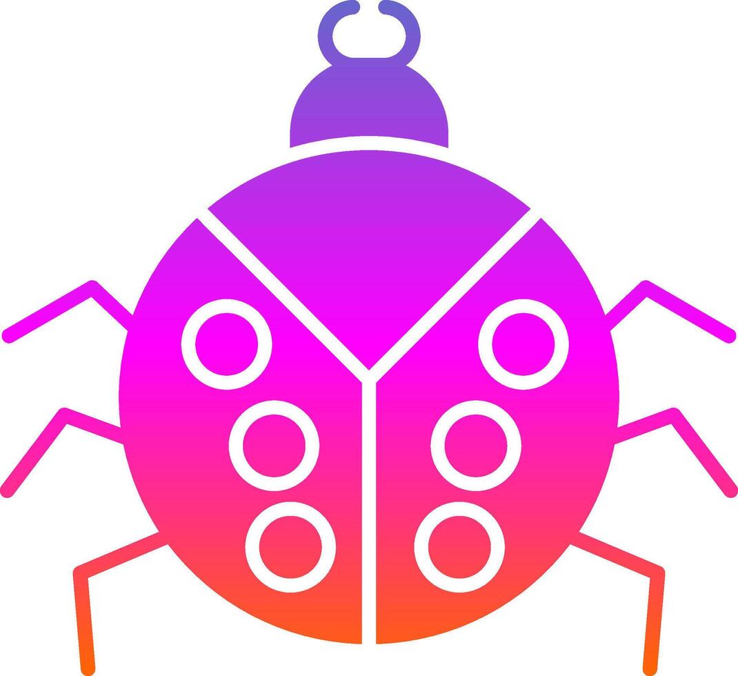 Beetle Glyph Gradient Icon vector