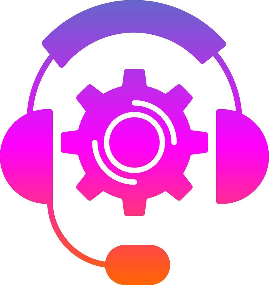 Technical Support Glyph Gradient Icon vector