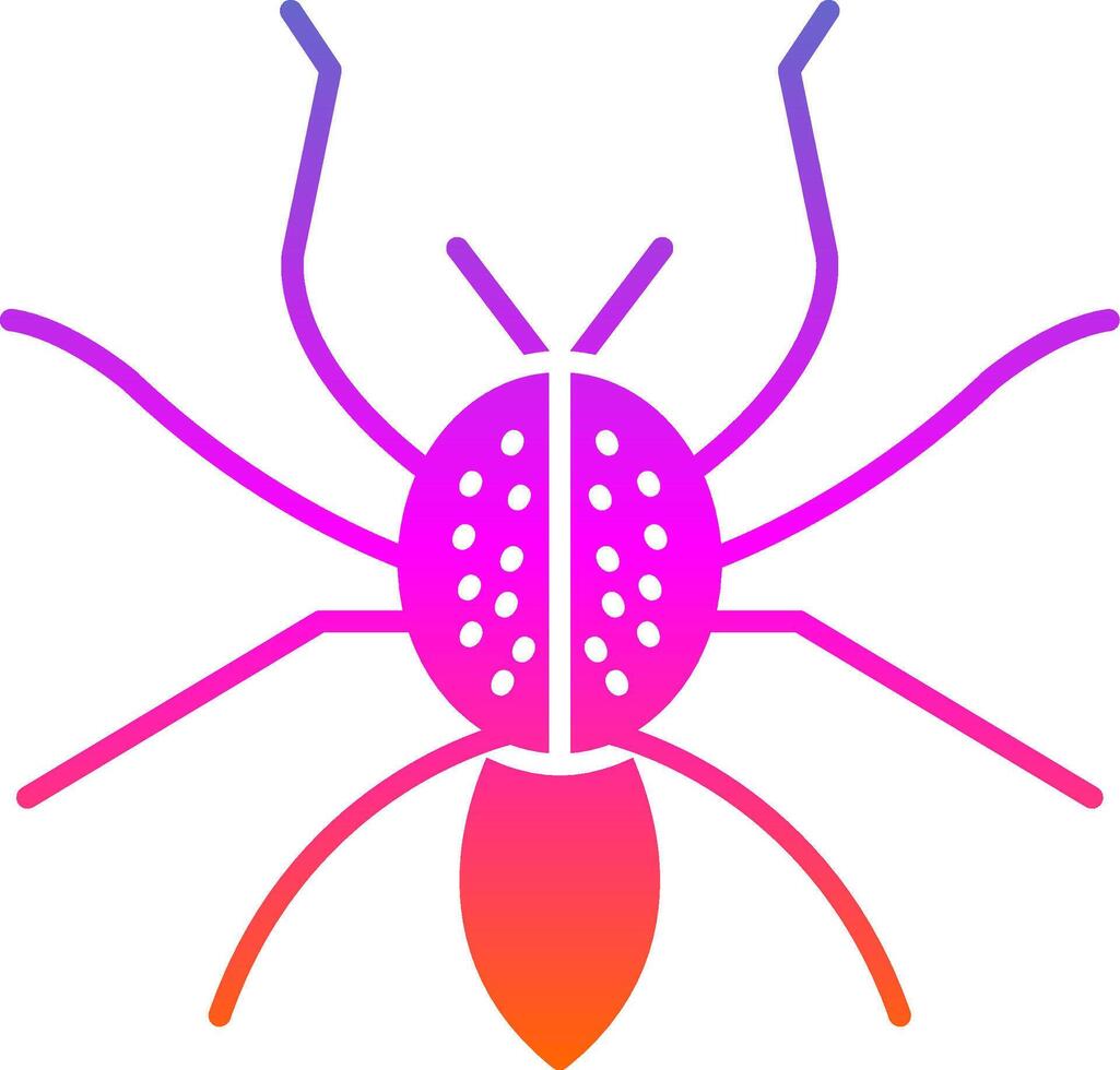 Spider Glyph Gradient Icon vector