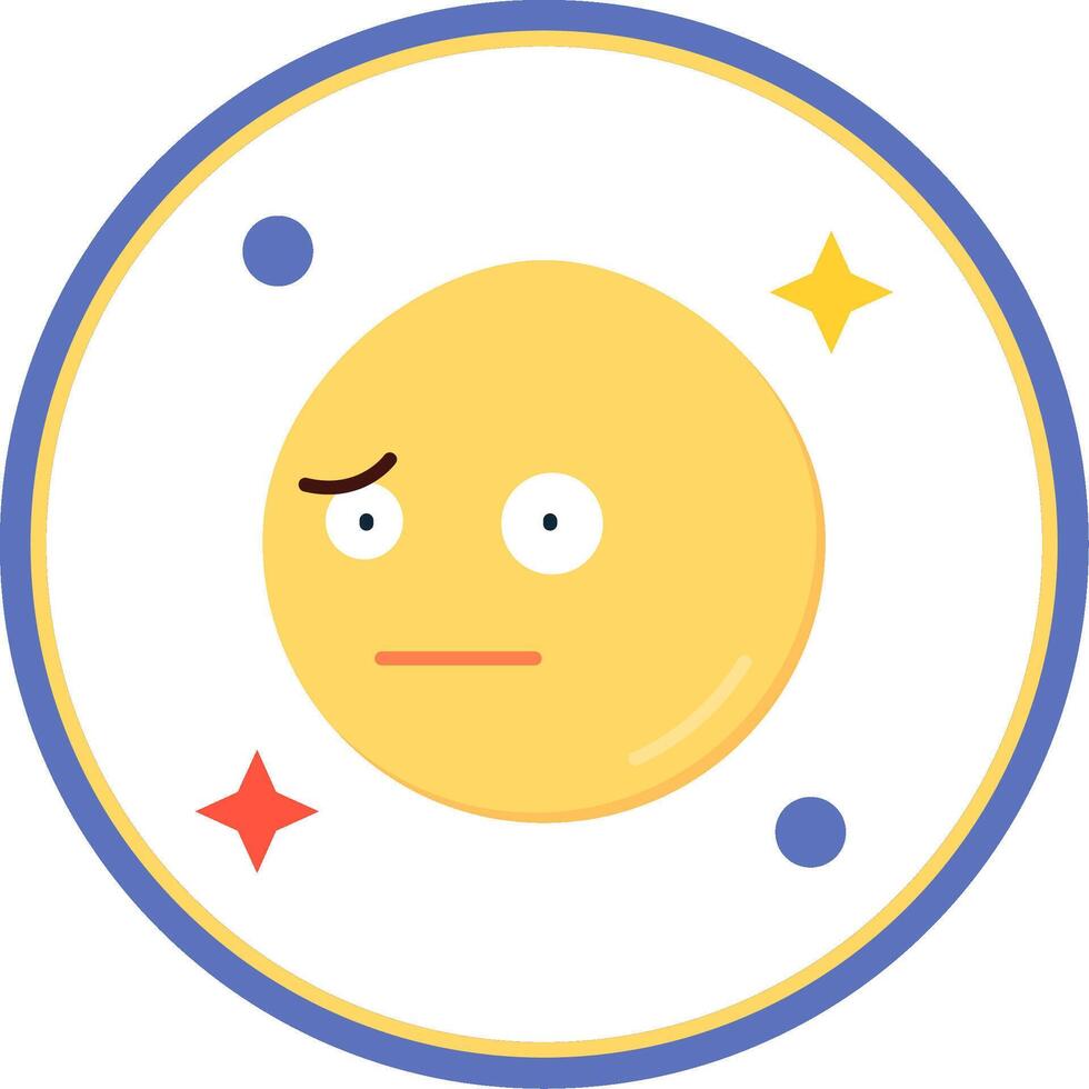 Confused Flat Circle Uni Icon vector