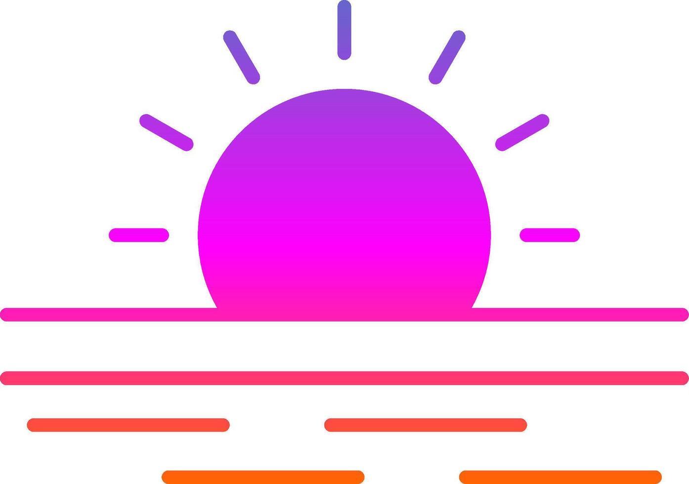 Ramadan Sunrise Glyph Gradient Icon vector