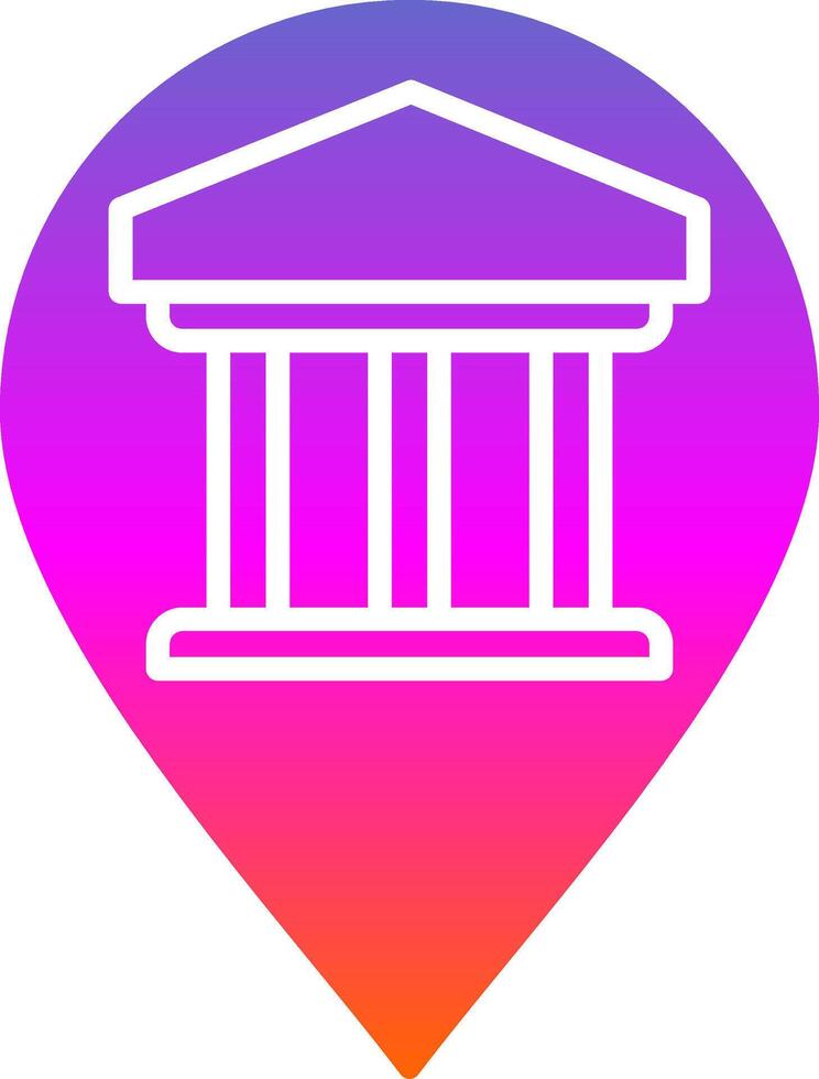 Locataion Glyph Gradient Icon vector