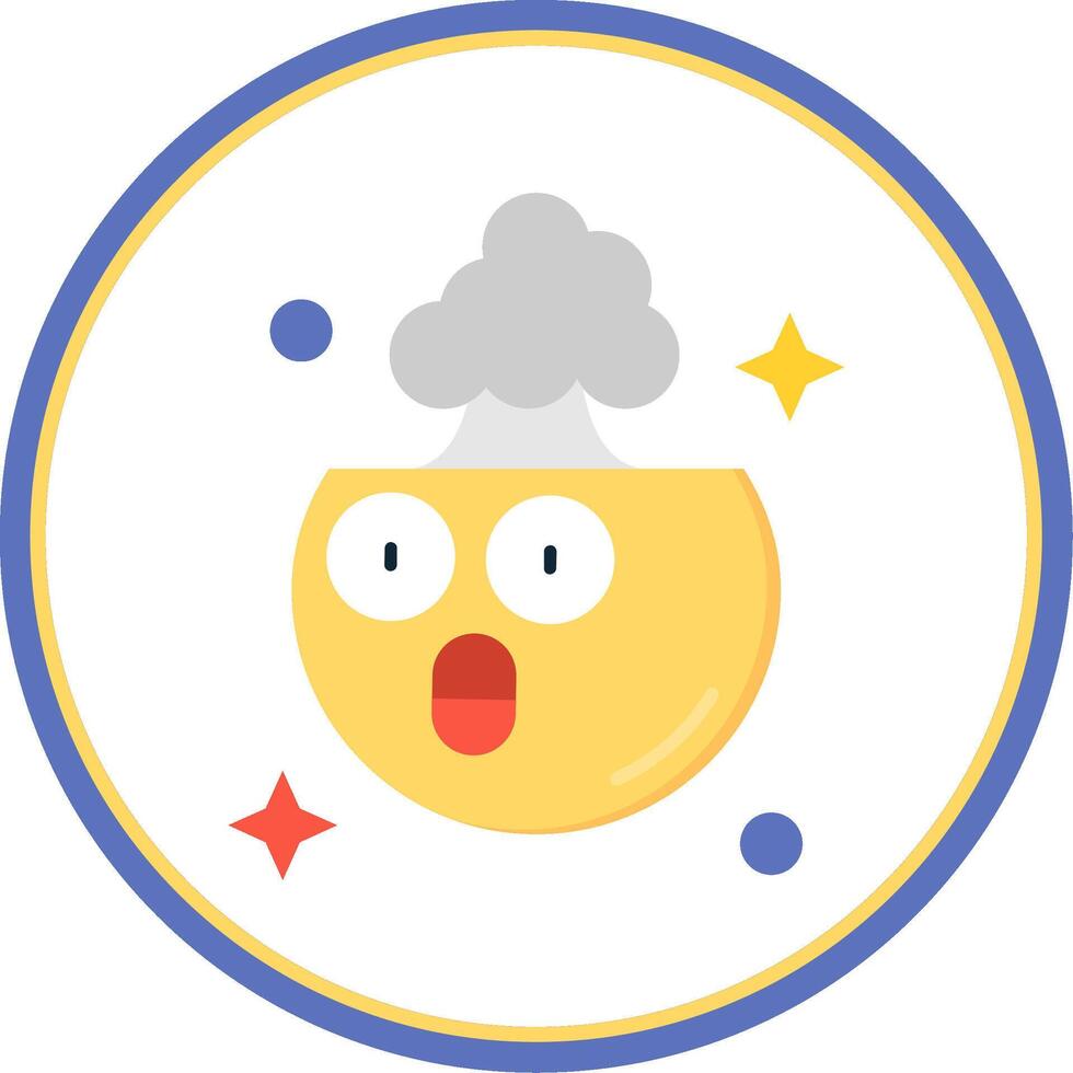 Exploding Flat Circle Uni Icon vector