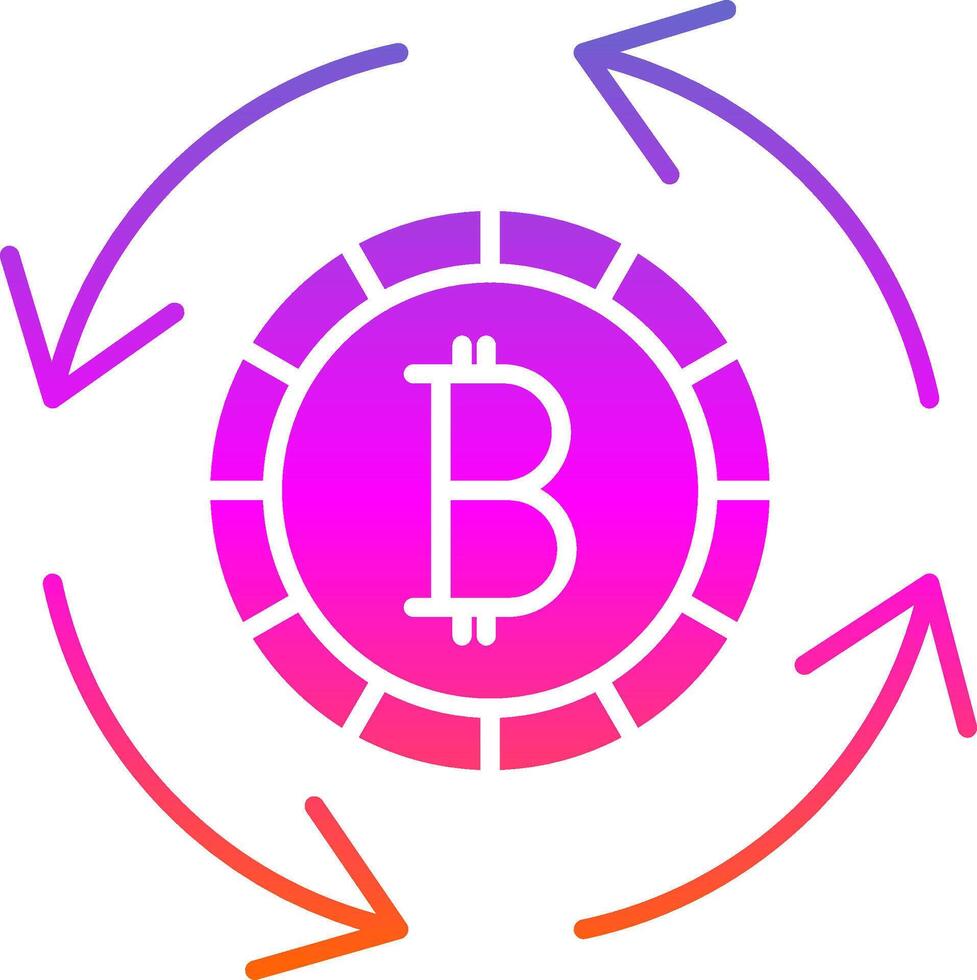Circular Economy Glyph Gradient Icon vector