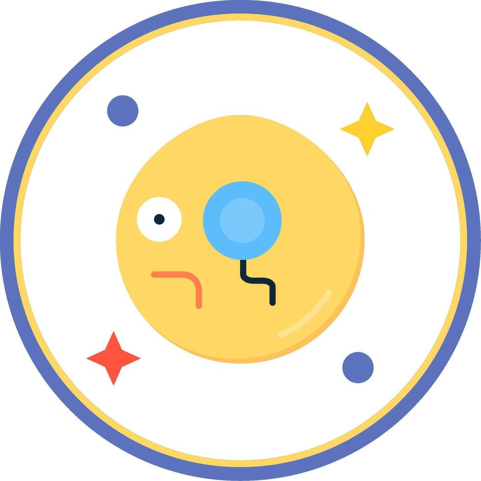 Monocle Flat Circle Uni Icon vector