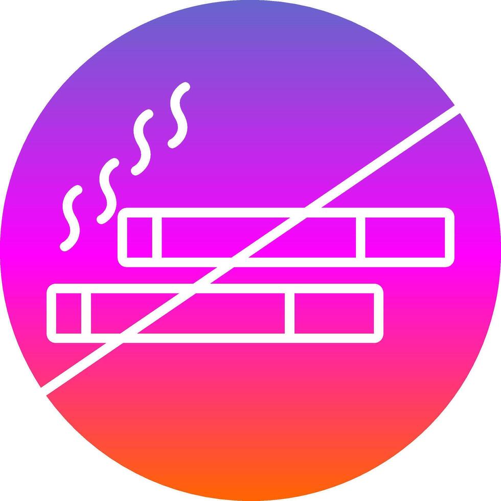 No Smoking Glyph Gradient Icon vector