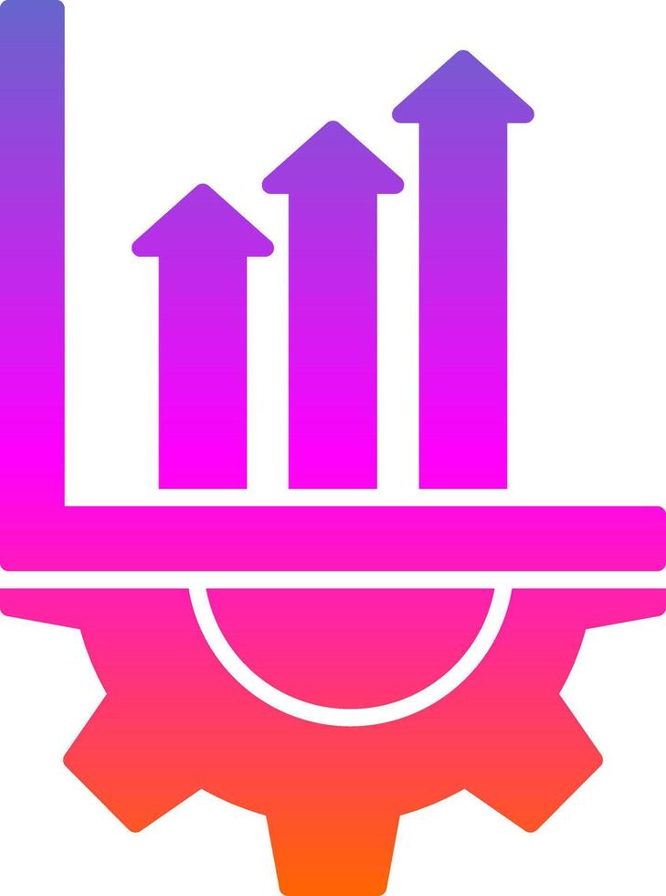 Setting Glyph Gradient Icon vector