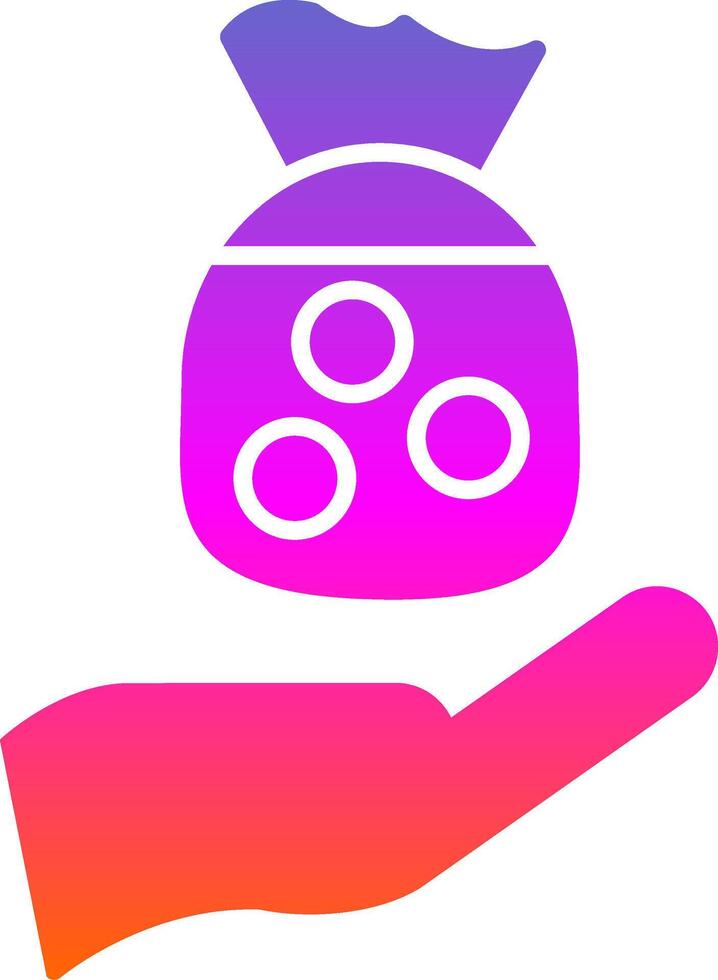 Zakat Glyph Gradient Icon vector
