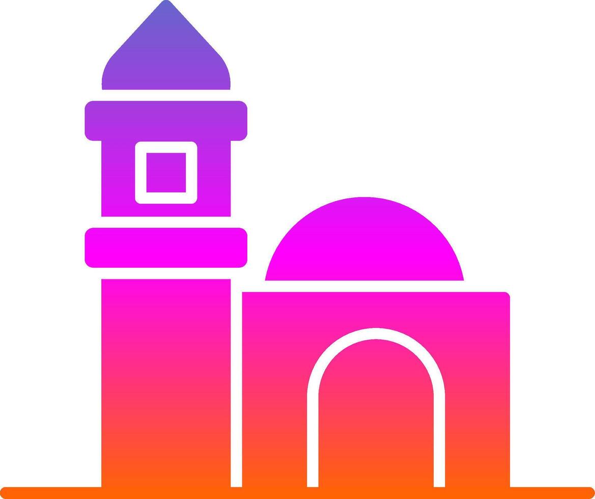 Mosque Glyph Gradient Icon vector