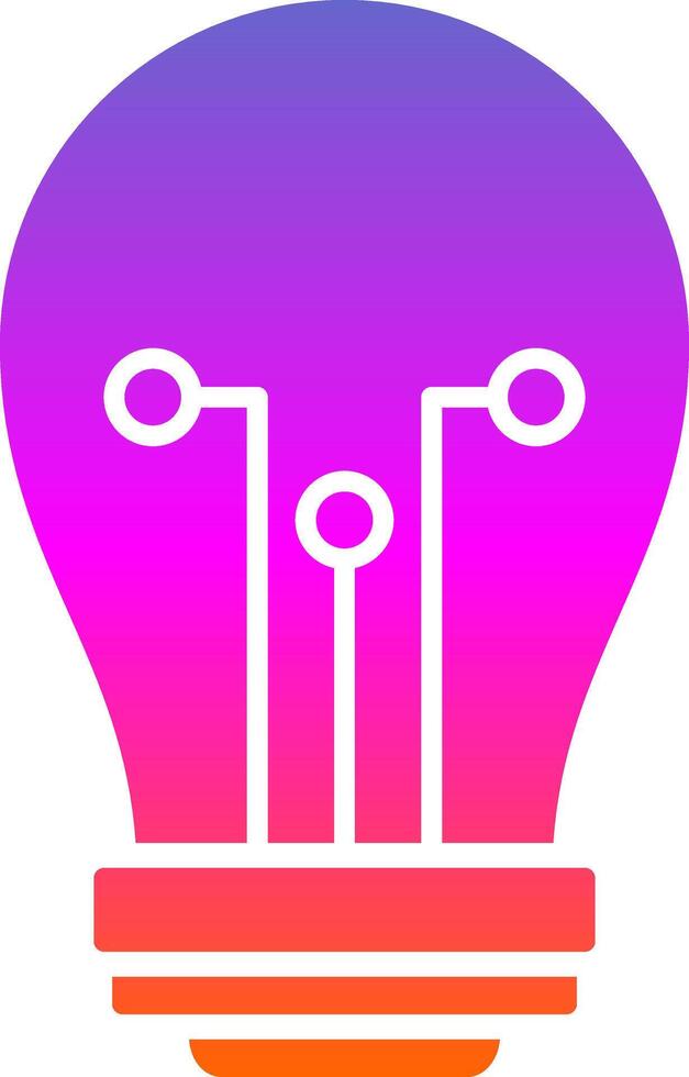 Bulb Glyph Gradient Icon vector