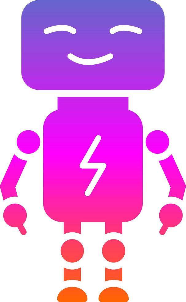 Bot Glyph Gradient Icon vector