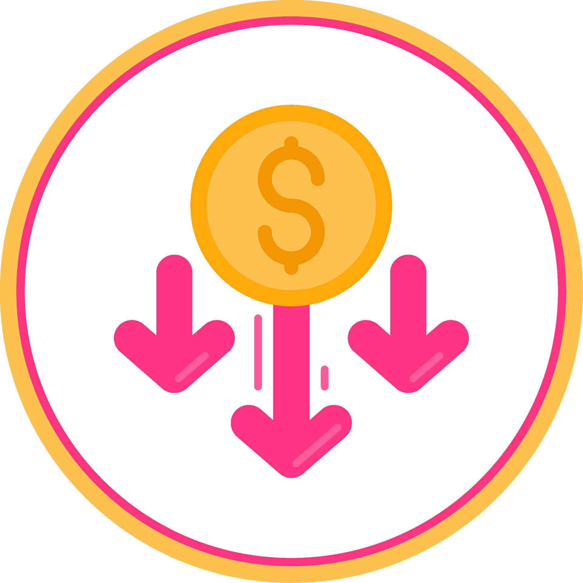 Decrease Flat Circle Uni Icon 38885283 Vector Art at Vecteezy