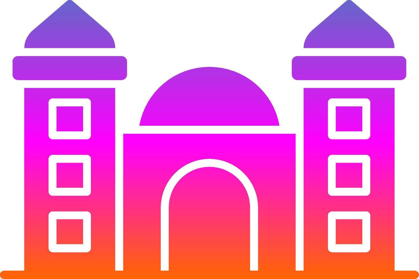 Mosque Glyph Gradient Icon vector