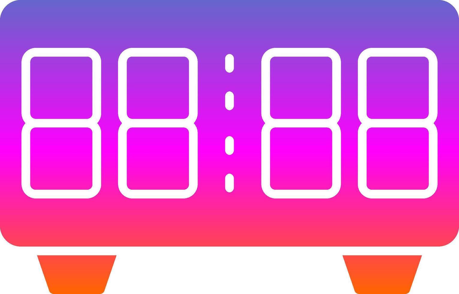 Digital Clock Glyph Gradient Icon vector