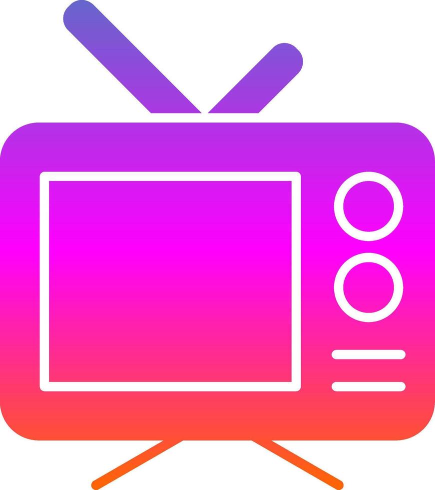 Television Glyph Gradient Icon vector