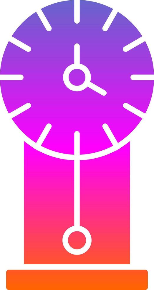 Vintage Clock Glyph Gradient Icon vector