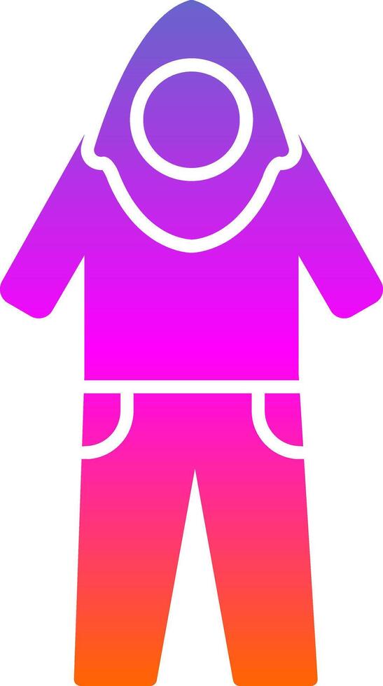 Coverall Glyph Gradient Icon vector