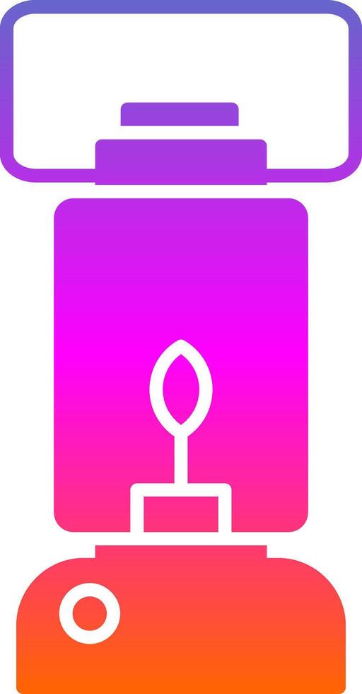 Oil Lamp Glyph Gradient Icon vector
