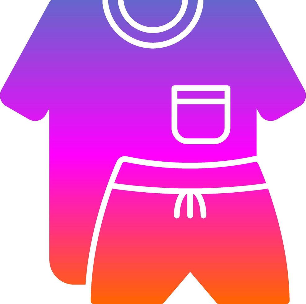 Sport Wear Glyph Gradient Icon vector