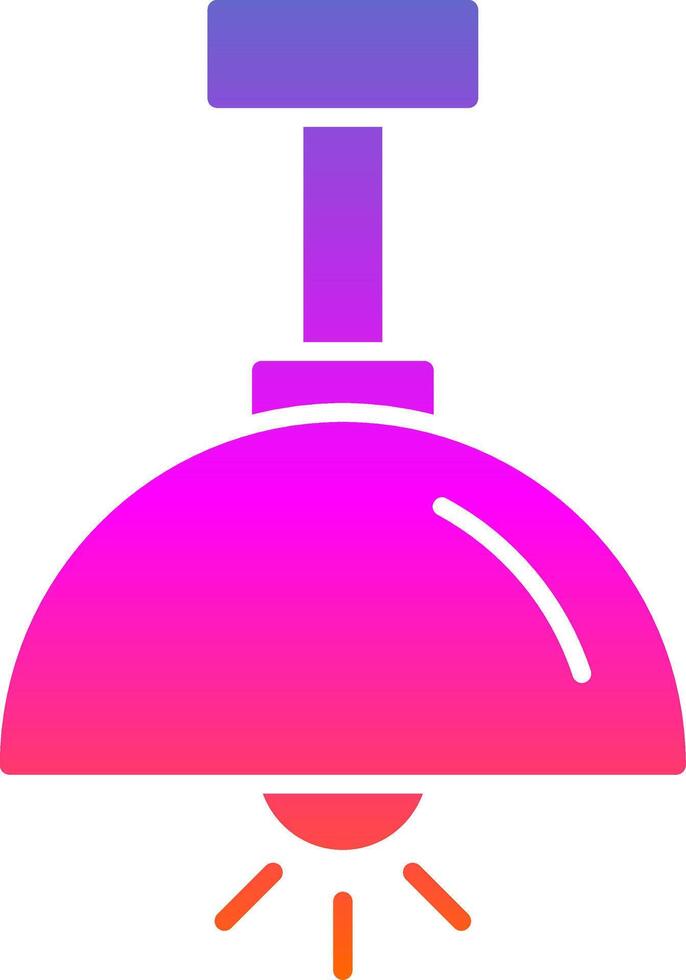 Chandelier Glyph Gradient Icon vector