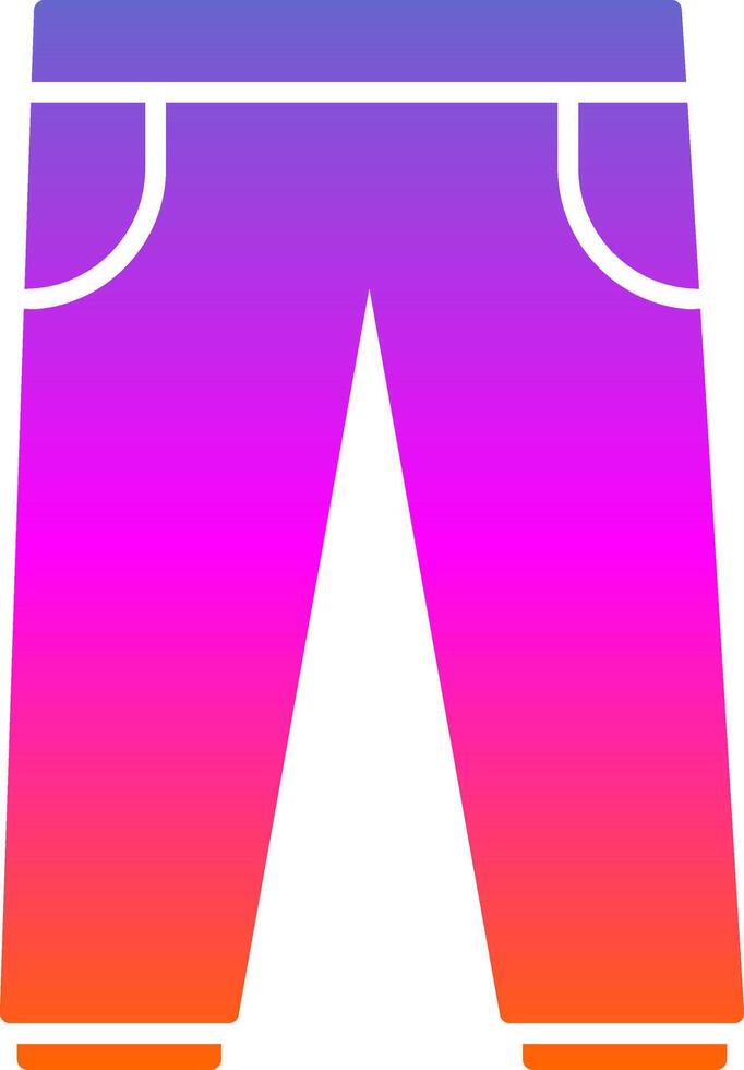 Trousers Glyph Gradient Icon vector