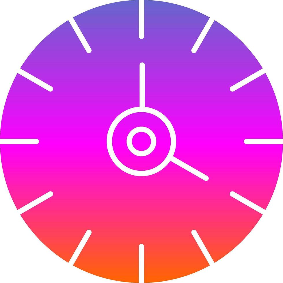 Clock Glyph Gradient Icon vector