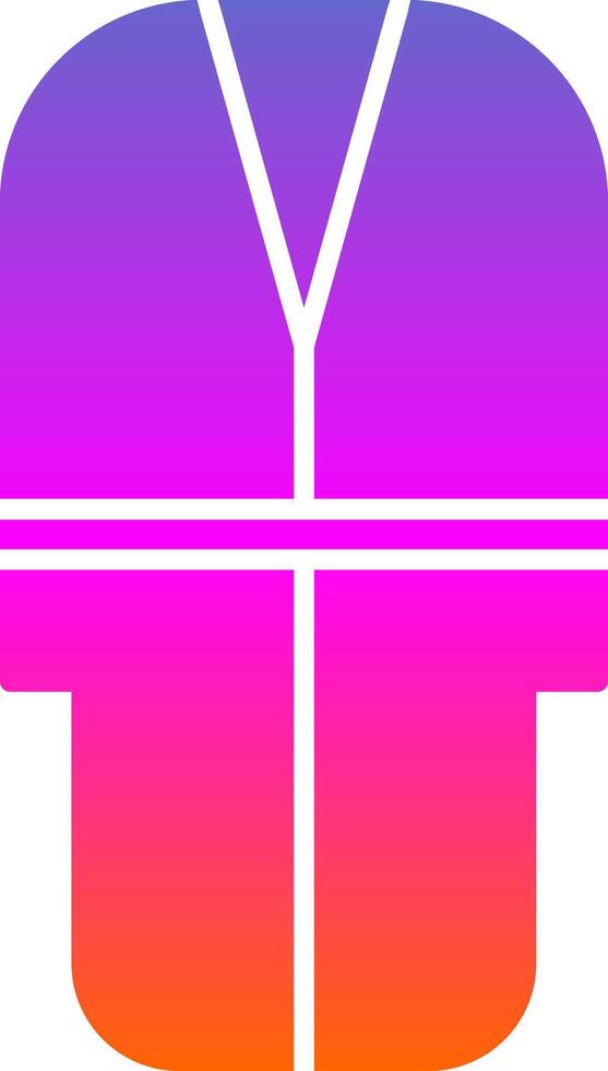 Bath Robe Glyph Gradient Icon vector