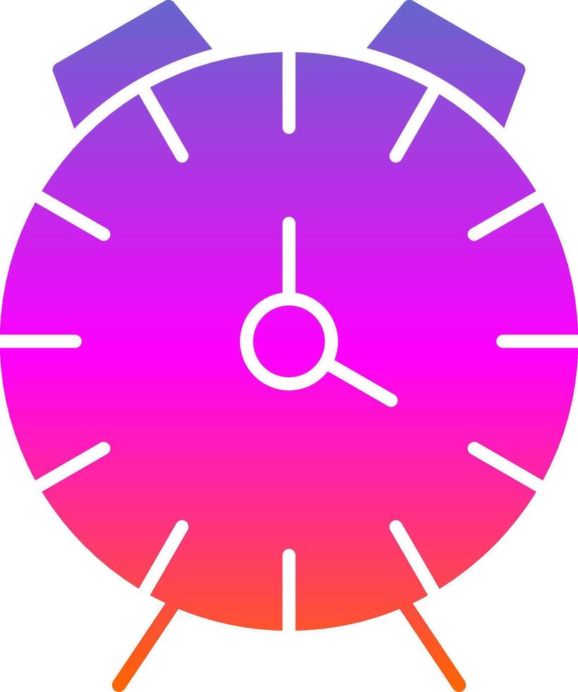 Alarm Clock Glyph Gradient Icon vector