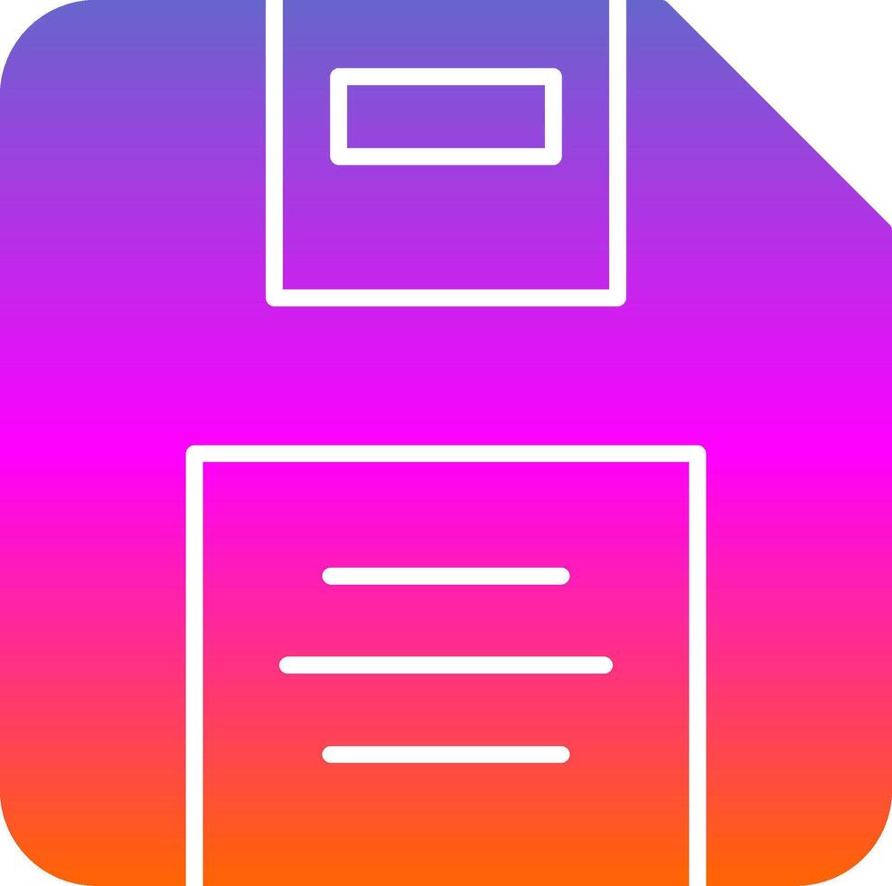 Diskette Glyph Gradient Icon vector