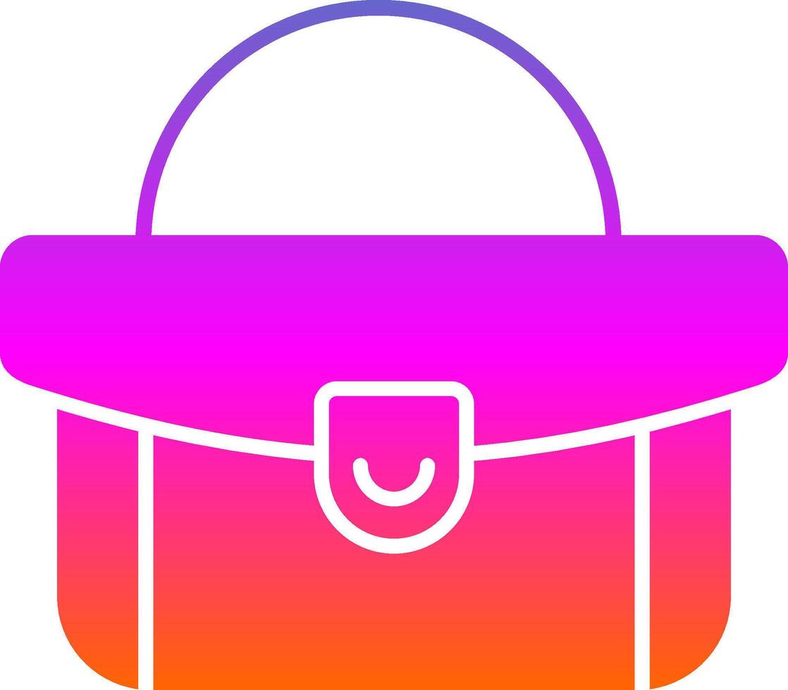 Woman Bag Glyph Gradient Icon vector