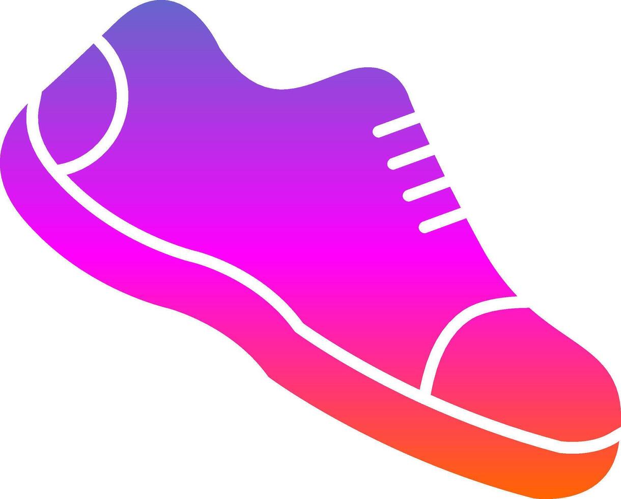 Running Shoes Glyph Gradient Icon vector