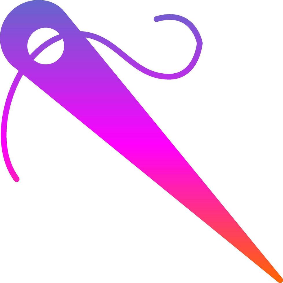 Needle Glyph Gradient Icon vector