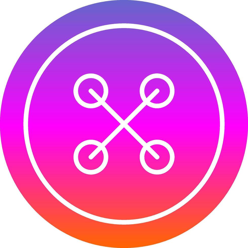 Cloth Button Glyph Gradient Icon vector