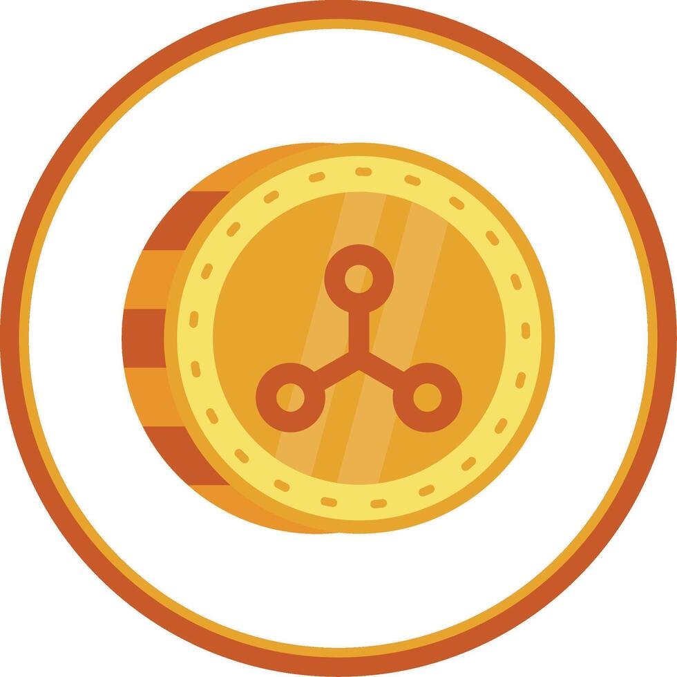 Rippie Flat Circle Uni Icon vector