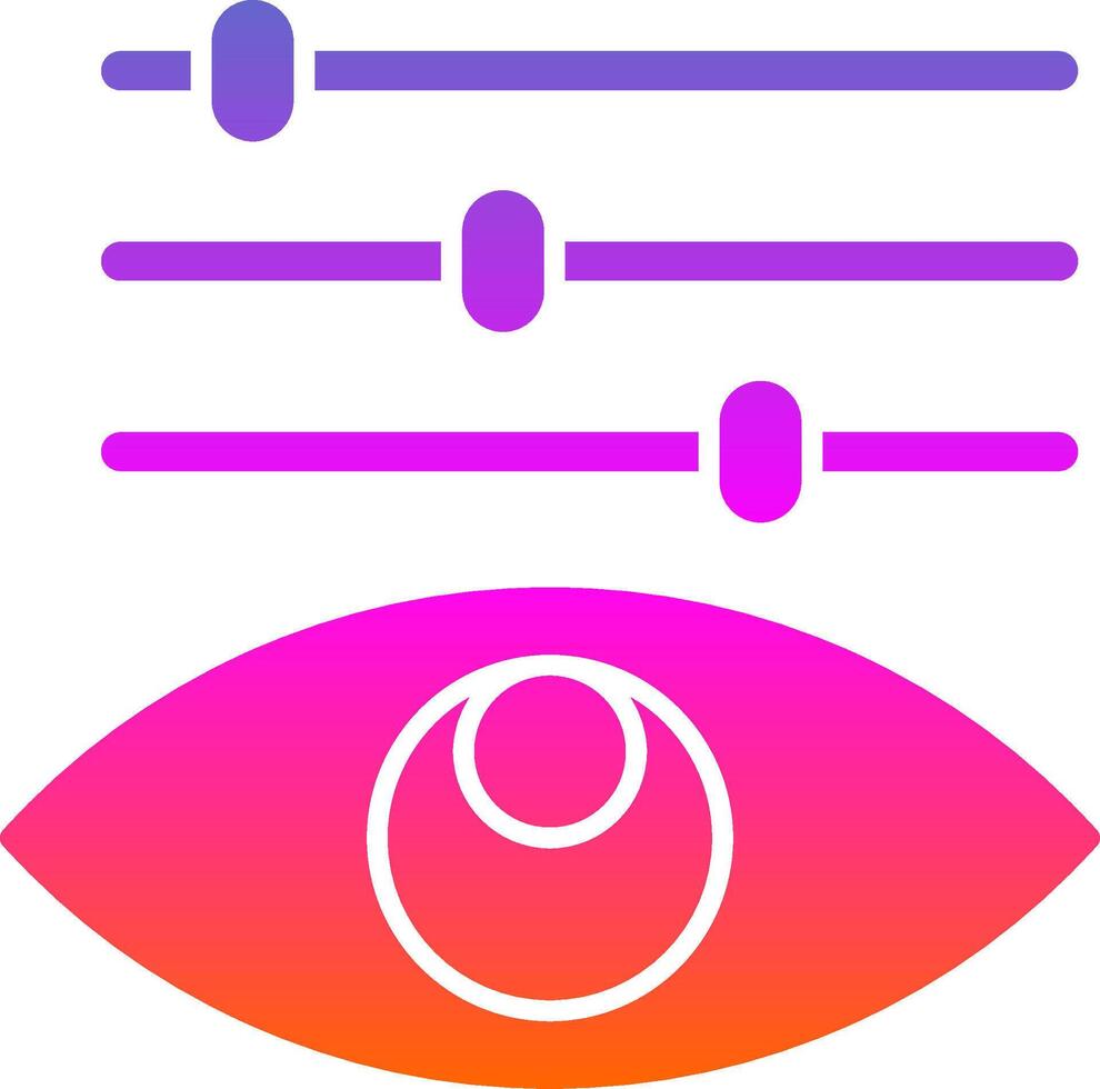 Color Adjustment Glyph Gradient Icon vector