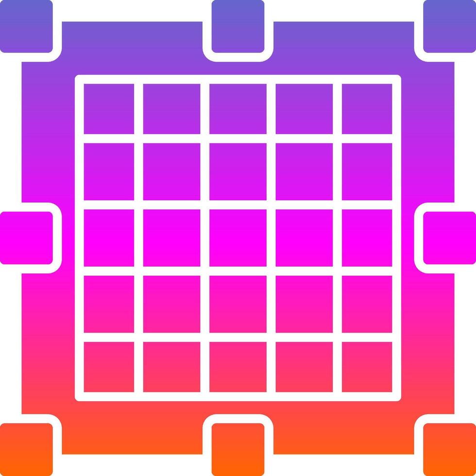 Grid Glyph Gradient Icon vector