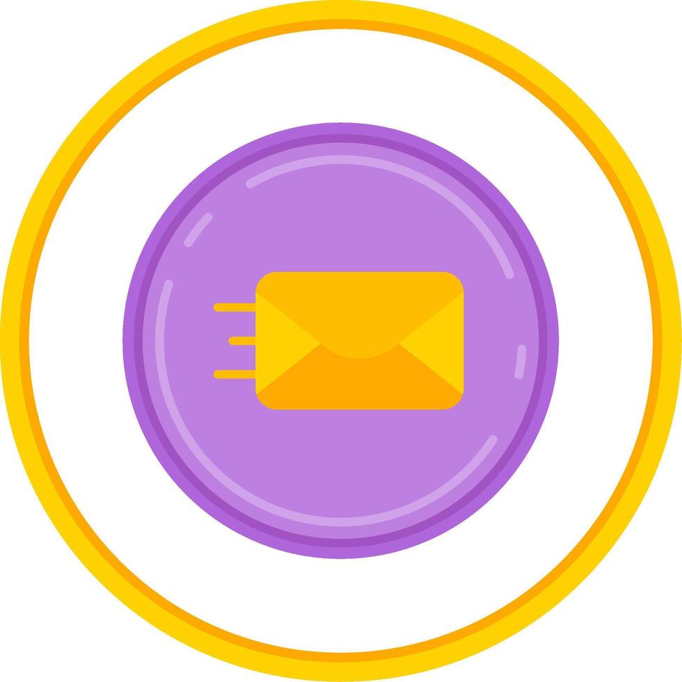 Send Flat Circle Uni Icon vector
