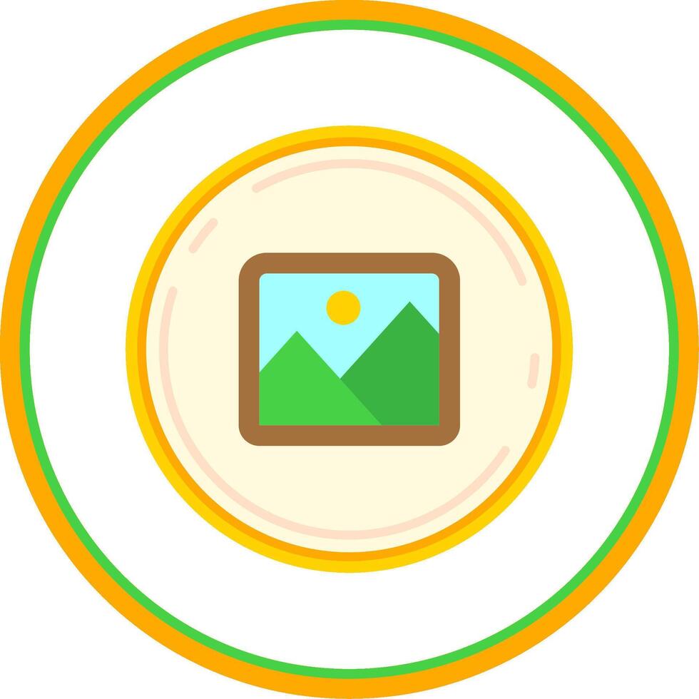 Image Flat Circle Uni Icon vector