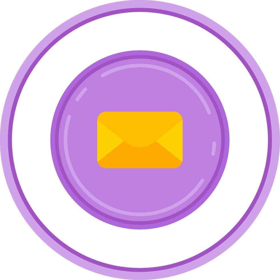 Email Flat Circle Uni Icon vector