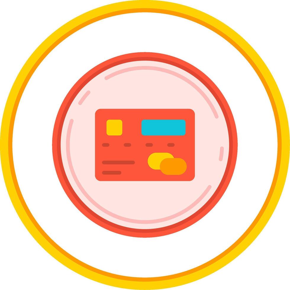 Pay Flat Circle Uni Icon vector