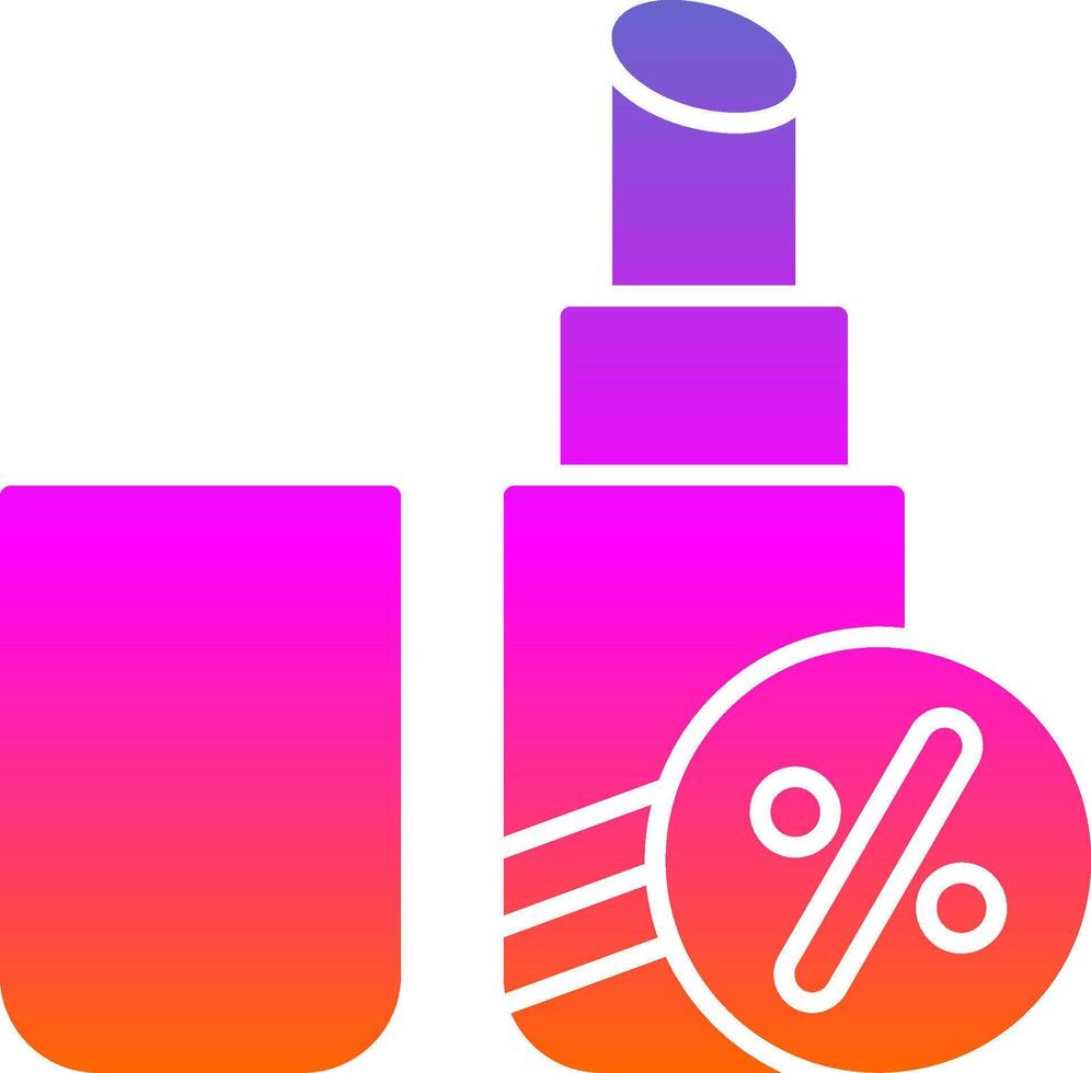 Lipstick Glyph Gradient Icon vector