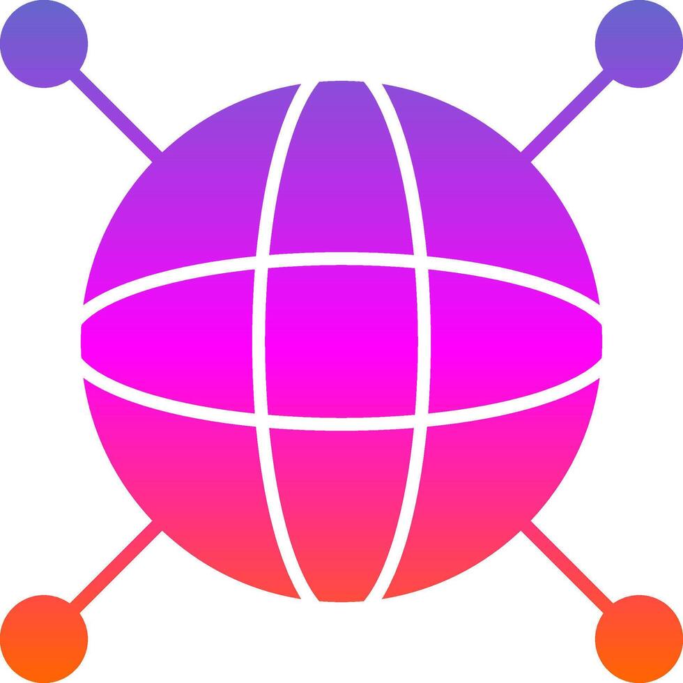 Internet Glyph Gradient Icon vector
