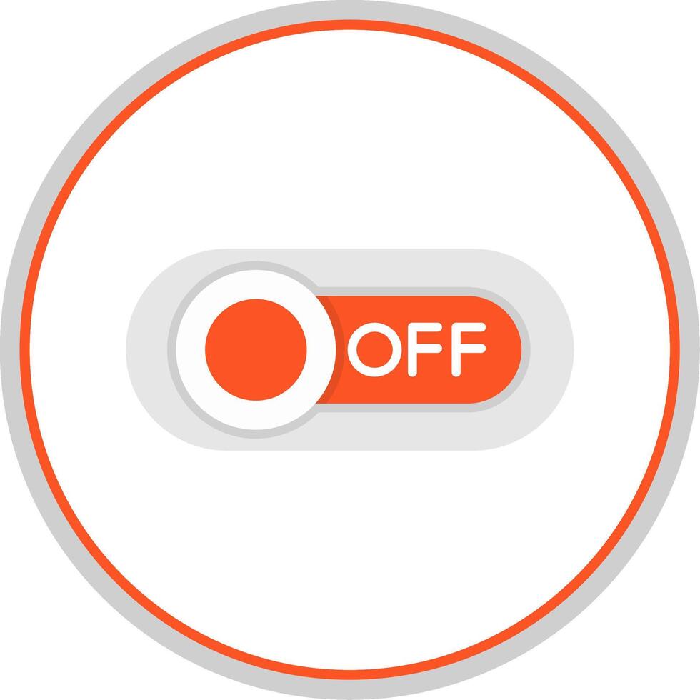 Off Flat Circle Uni Icon vector