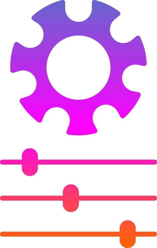 Gear Glyph Gradient Icon vector