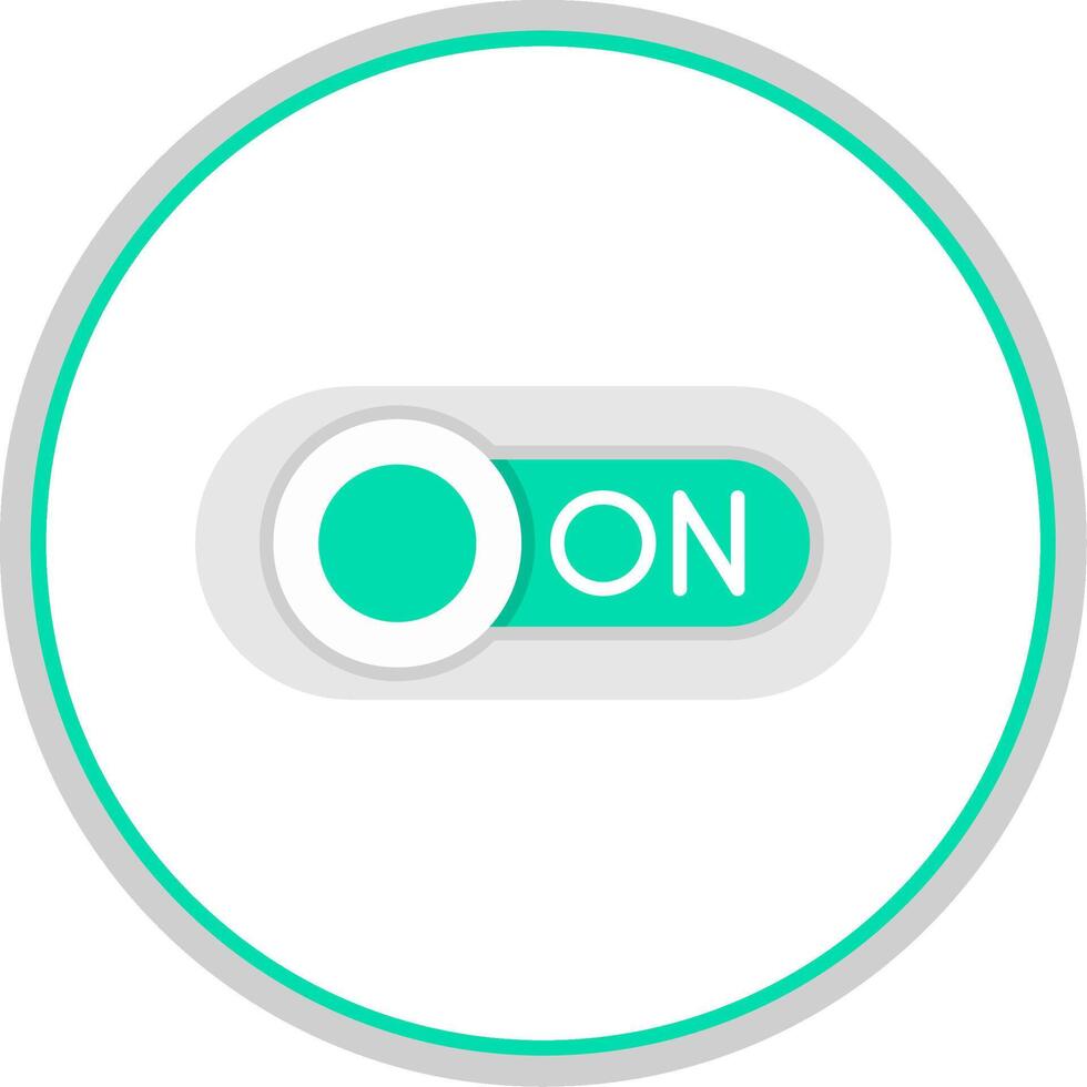 On Flat Circle Uni Icon vector