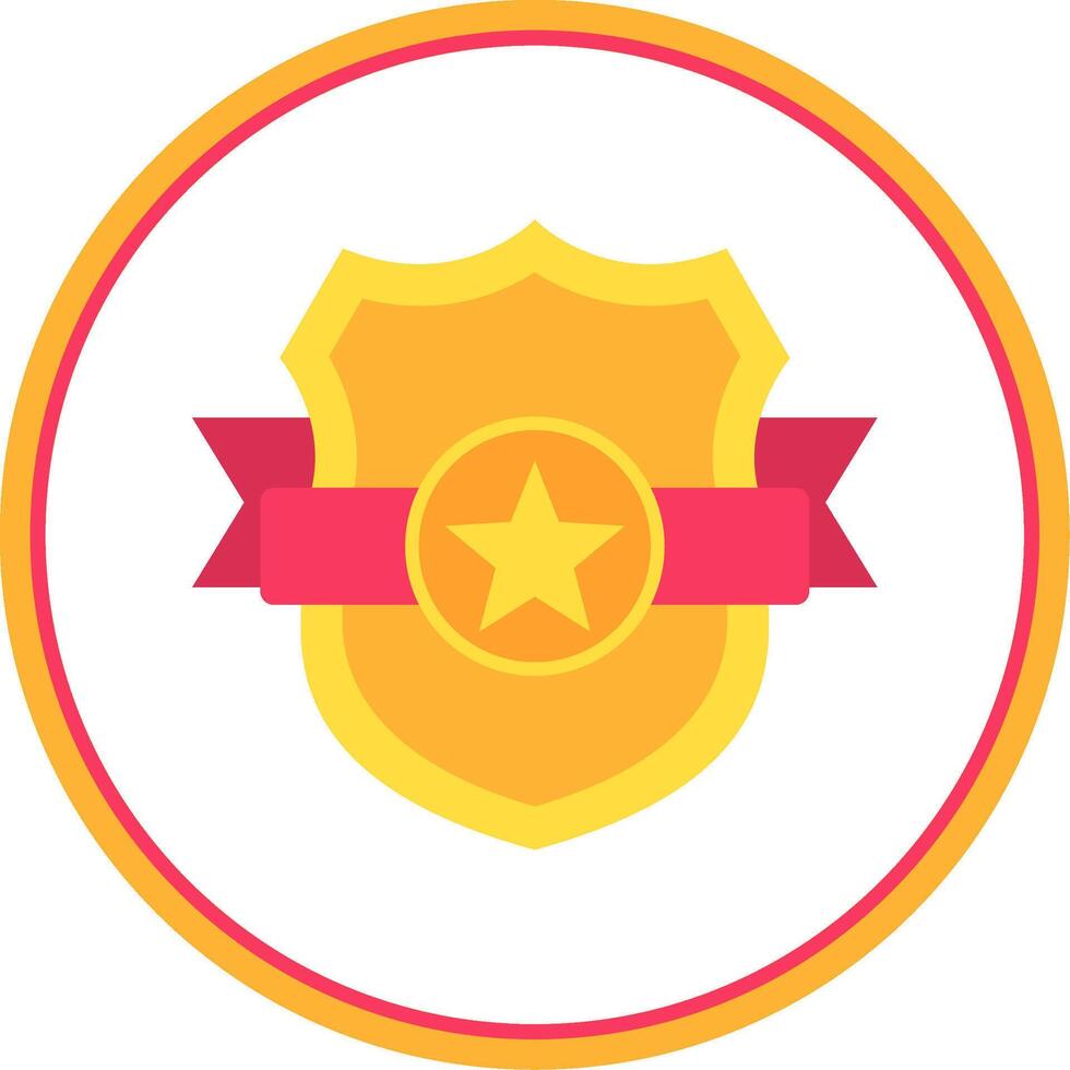 Shield Flat Circle Uni Icon vector