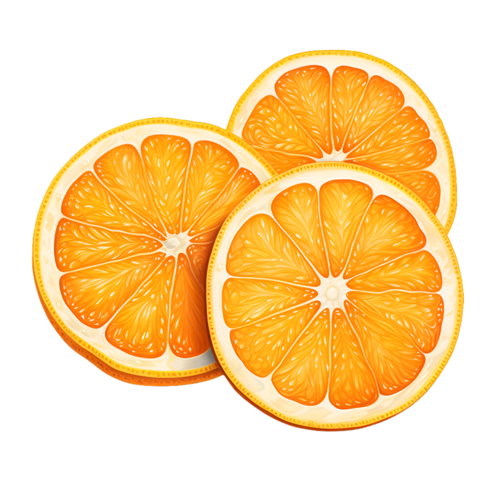 AI generated Orange Slices No Background png