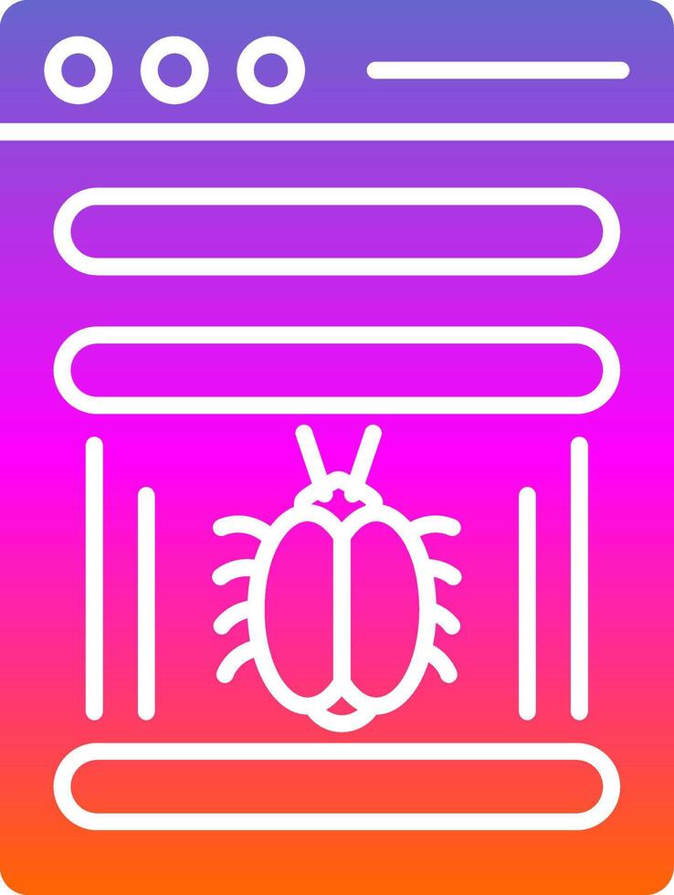 Virus Glyph Gradient Icon vector