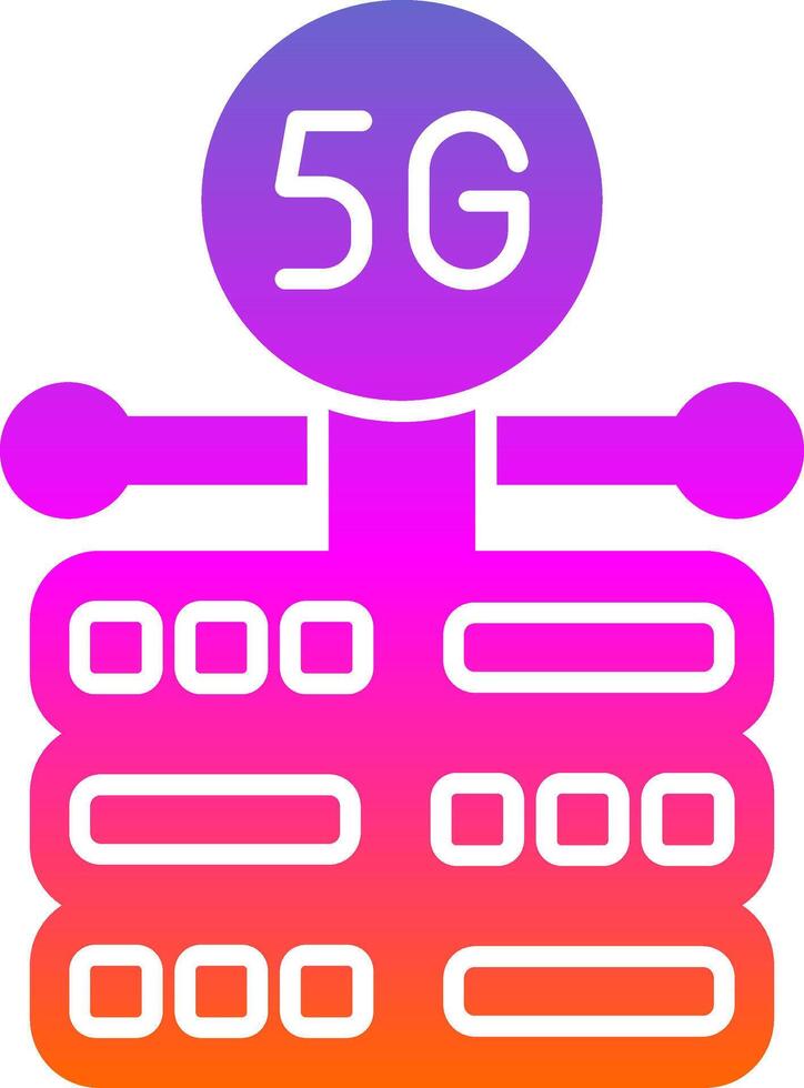 Server Glyph Gradient Icon vector